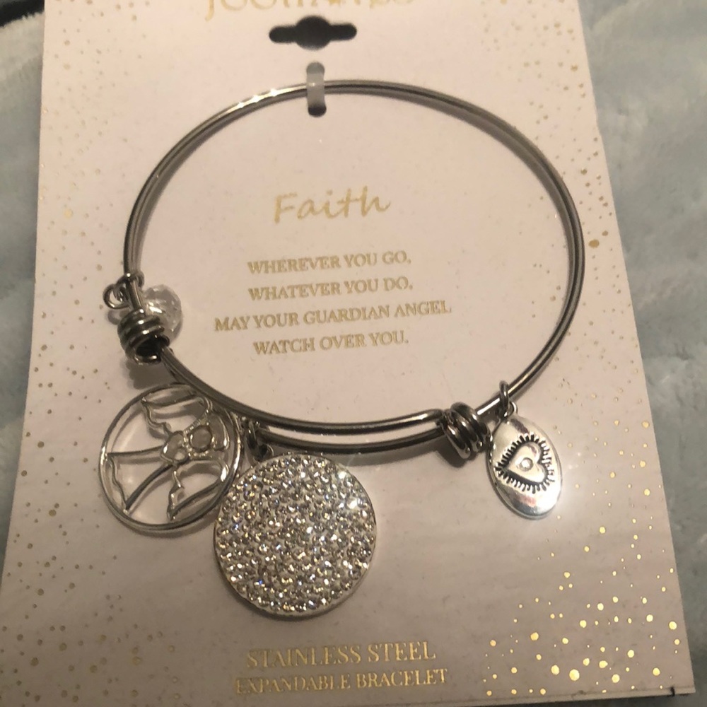 Footnotes never worn stainless steel bracelet